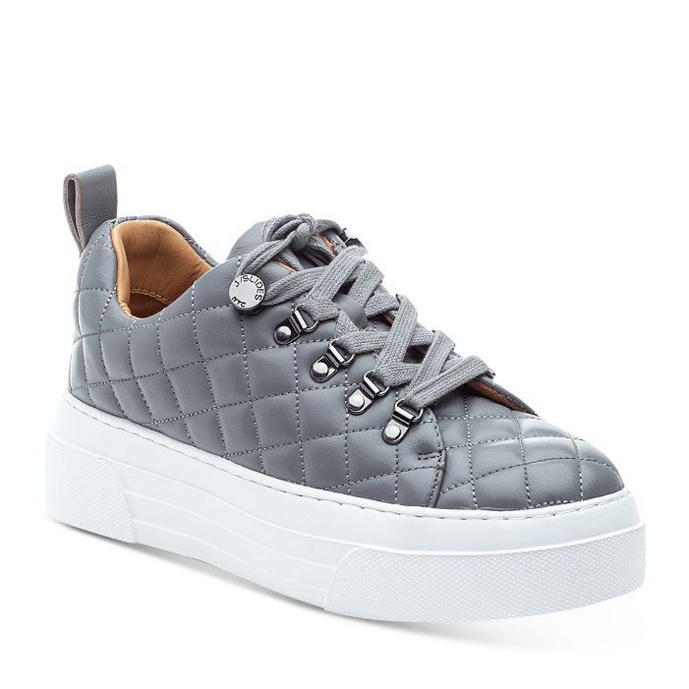 Aimee Grey leather Jslides